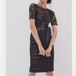 Anthropologie Beguile By Byron Lars Black Lace Sheath Dress NWT